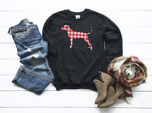 Coonhound Christmas Sweatshirt- Black