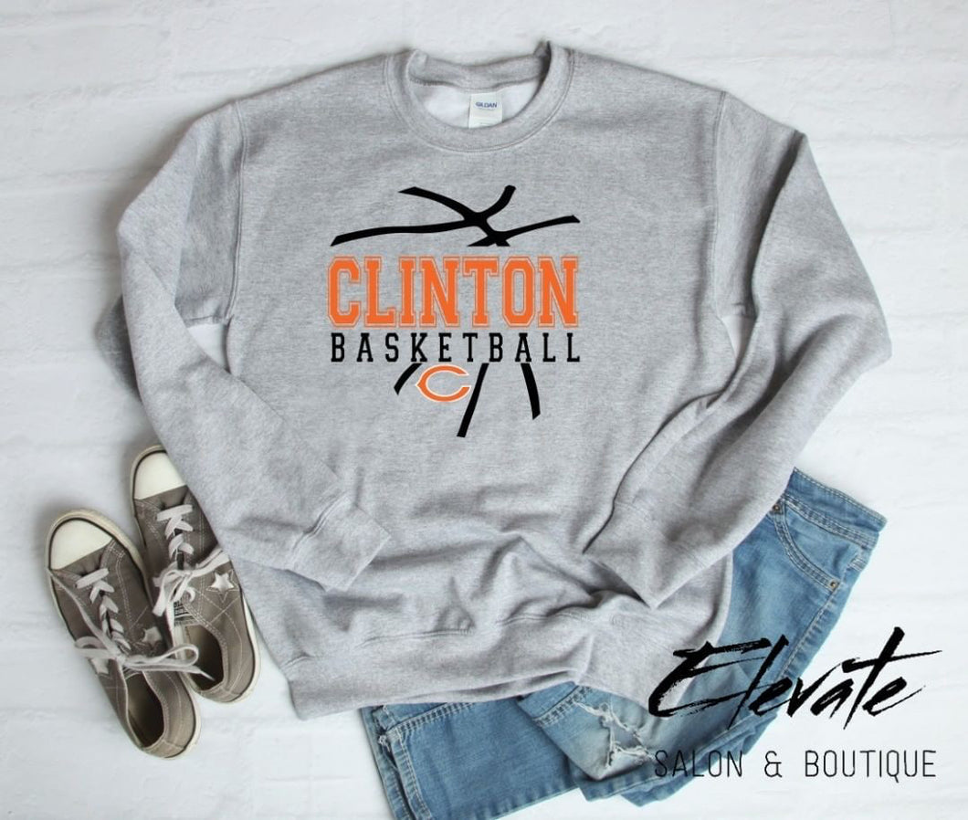 Clinton Basketball Sweatshirt - Grey