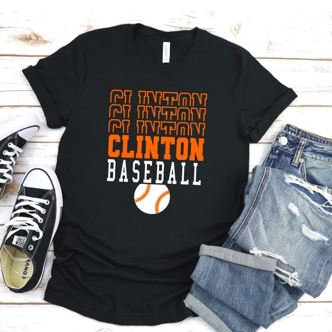 Multi Clinton Baseball T-Shirt