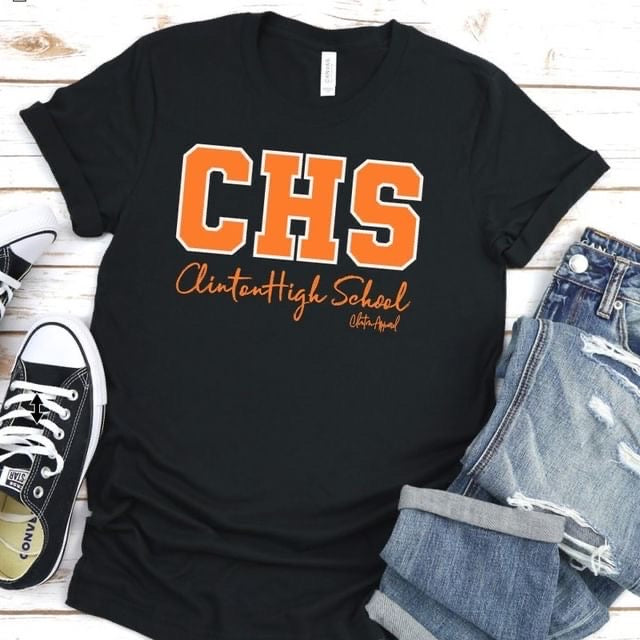 CHS Orange T-Shirt - Black