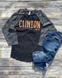 Clinton Camo Baseball T-Shirt