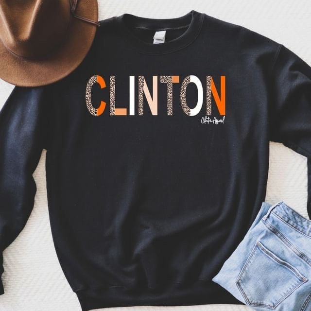 Clinton Leopard Multi Sweatshirt - Black