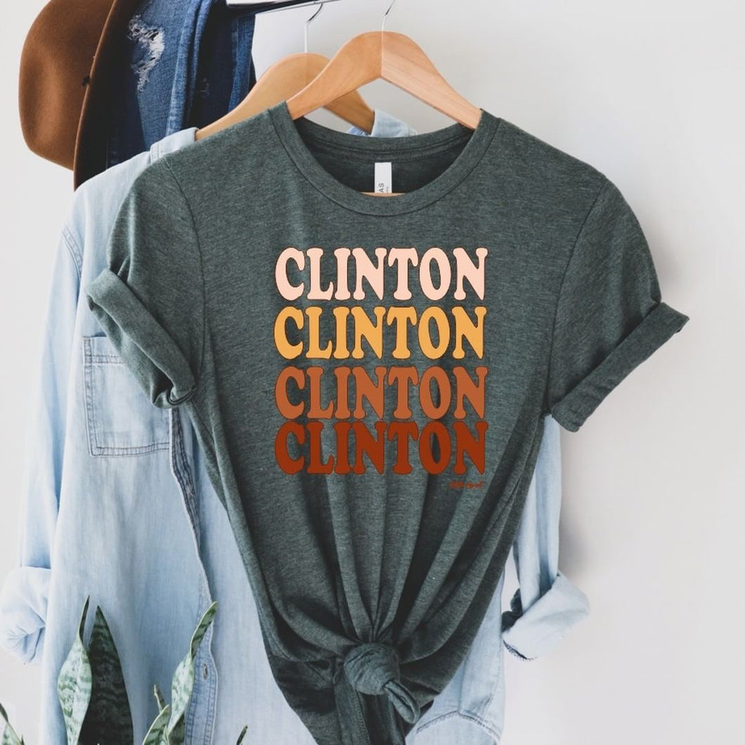 Clinton Vintage Multi T-Shirt - Heather Forrest