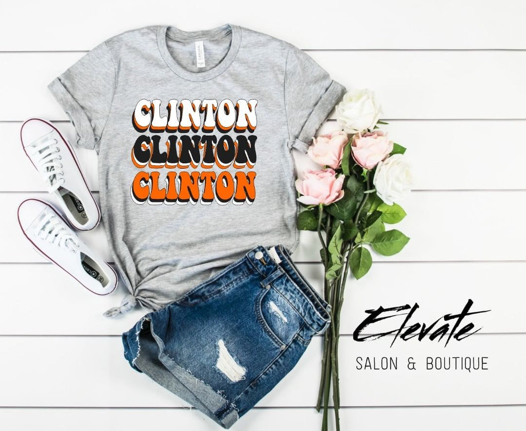 Clinton Orange/Black/White T-Shirt