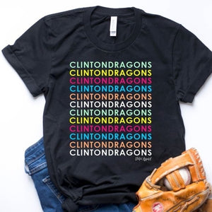 Clinton Dragons Multi Color T-Shirt