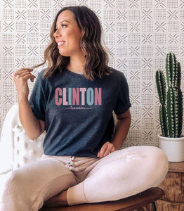 Clinton Pastel T-Shirt- Heather Navy