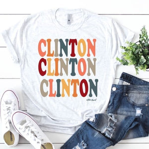 Clinton Multi Bold T-Shirt - Ash