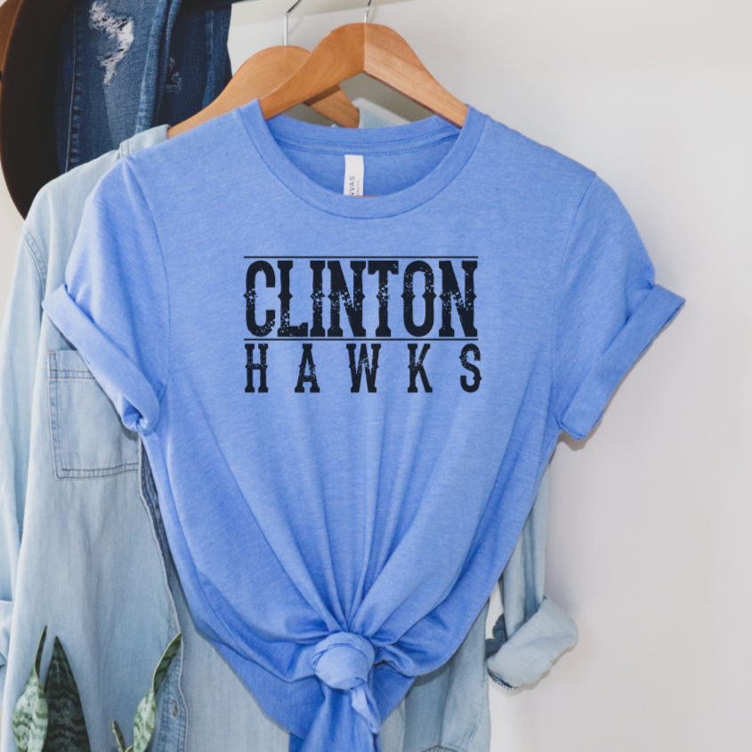 Clinton Hawks Tee - Blue