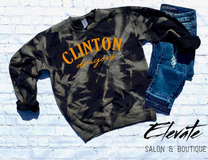 Clinton Dragons Bleached Sweatshirt - Black